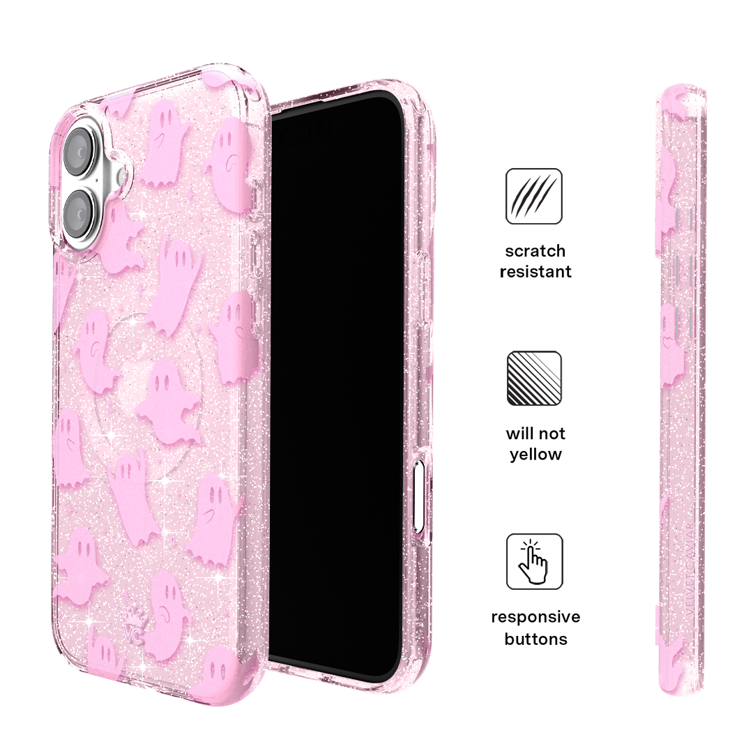 Ghosted Pink Glitter iPhone Case