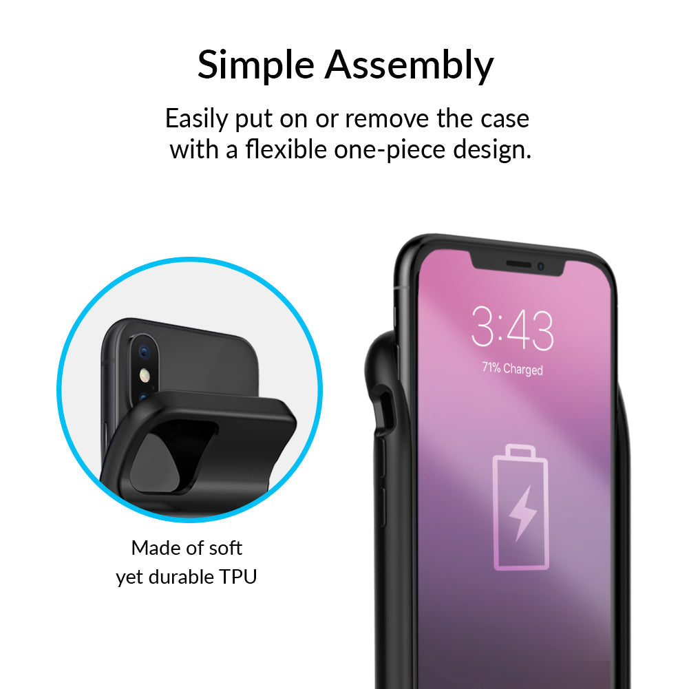 Black Wildflower iPhone Charging Case