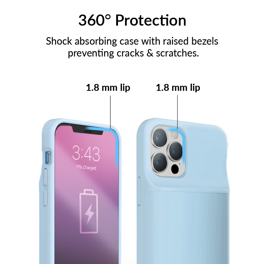 Light Blue iPhone Charging Case