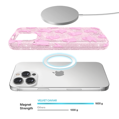 Ghosted Pink Glitter iPhone Case