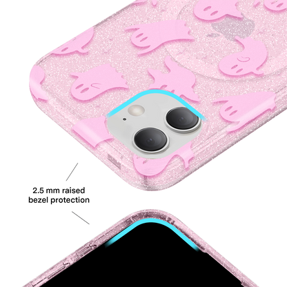 Ghosted Pink Glitter iPhone Case
