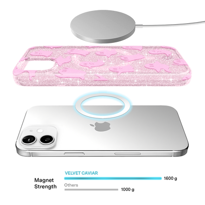 Ghosted Pink Glitter iPhone Case