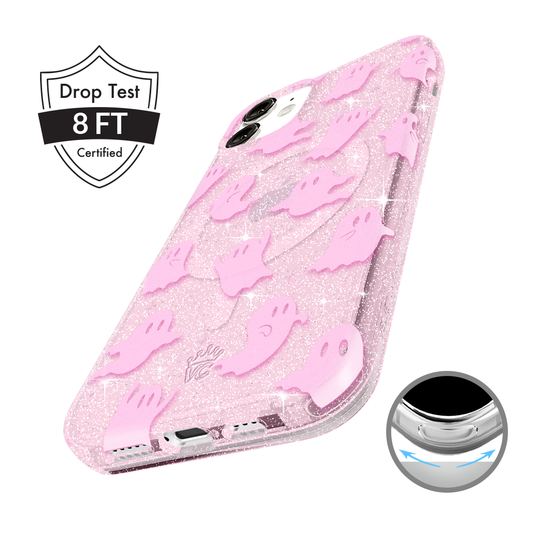 Ghosted Pink Glitter iPhone Case