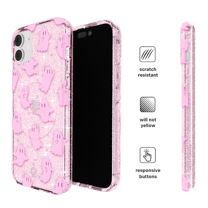 Ghosted Pink Glitter iPhone Case