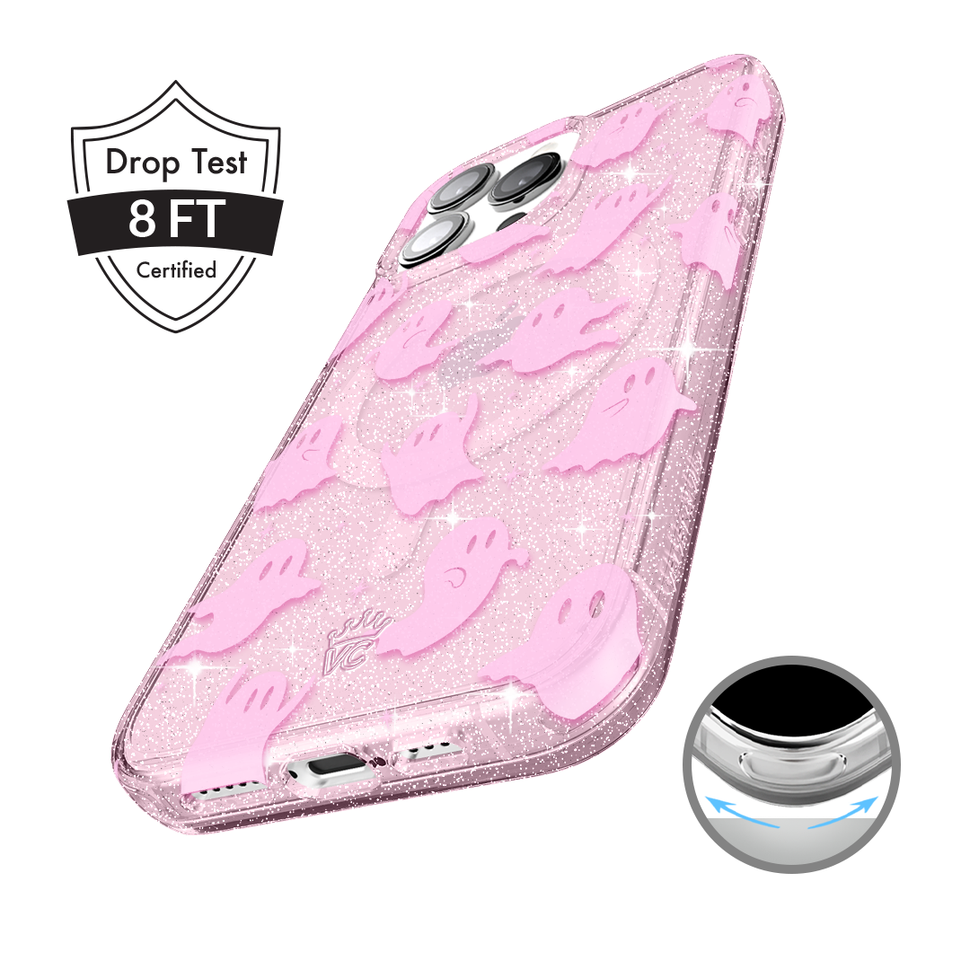 Ghosted Pink Glitter iPhone Case