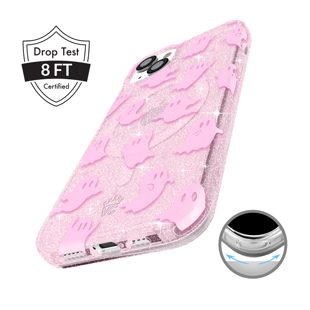 Ghosted Pink Glitter iPhone Case