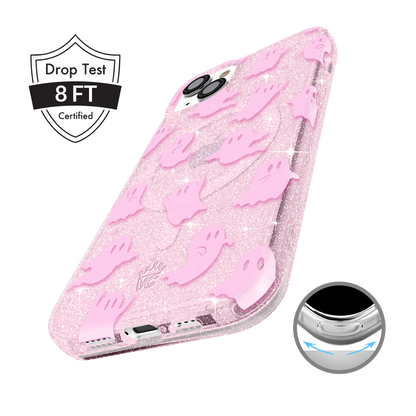 Ghosted Pink Glitter iPhone Case