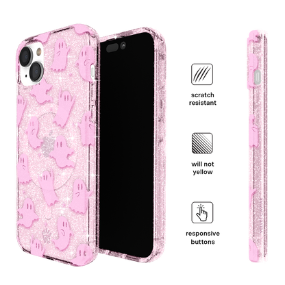 Ghosted Pink Glitter iPhone Case