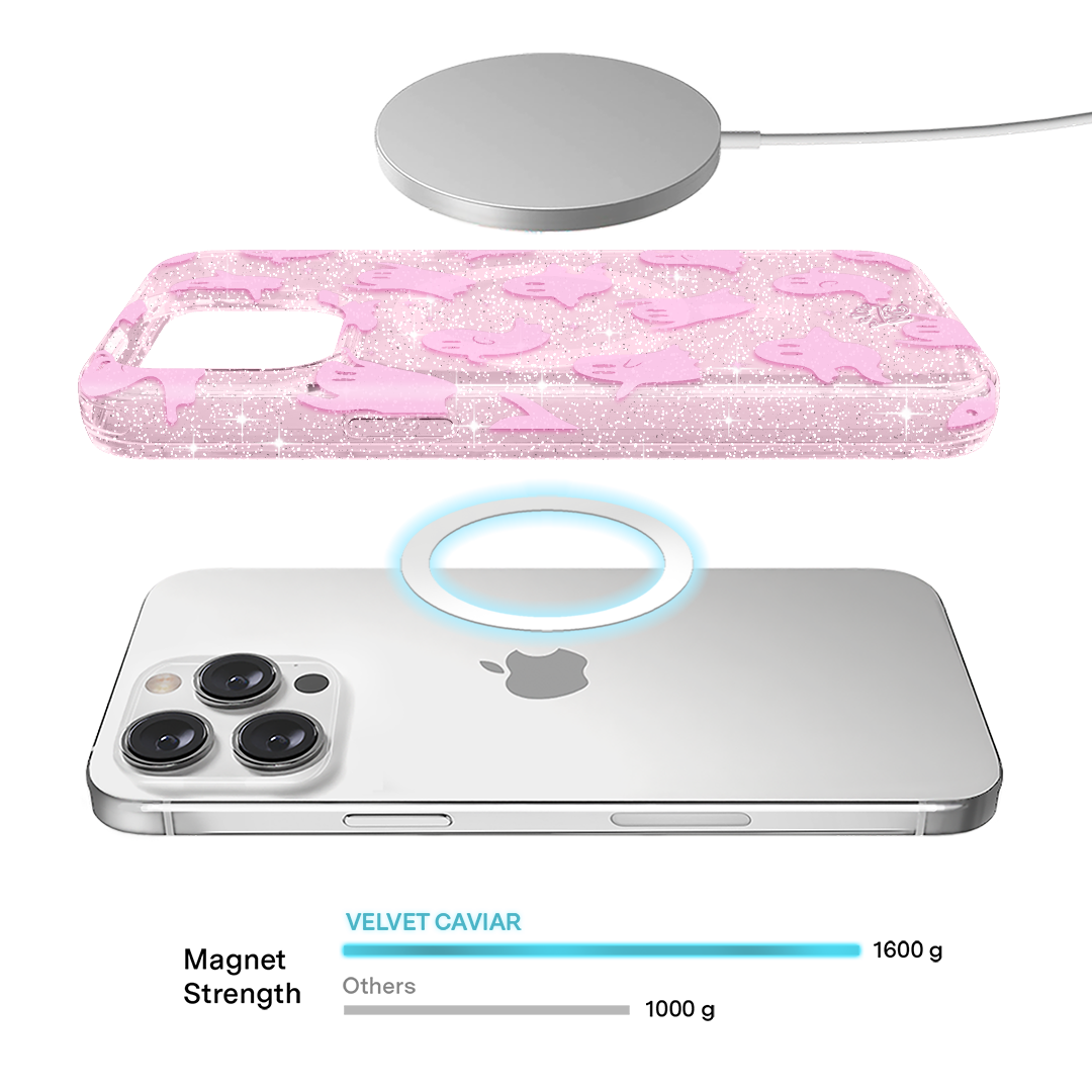 Ghosted Pink Glitter iPhone Case