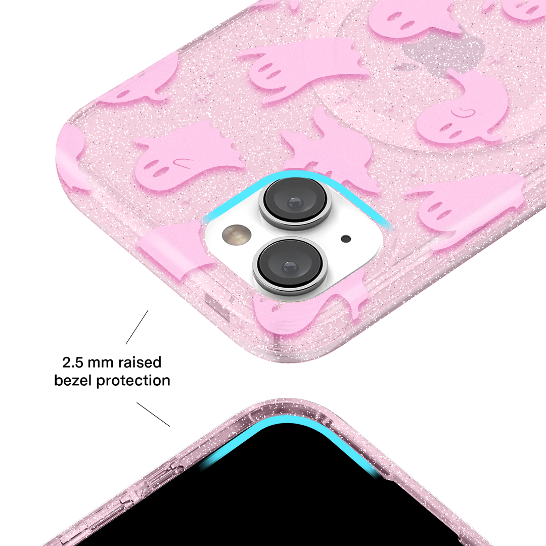 Ghosted Pink Glitter iPhone Case