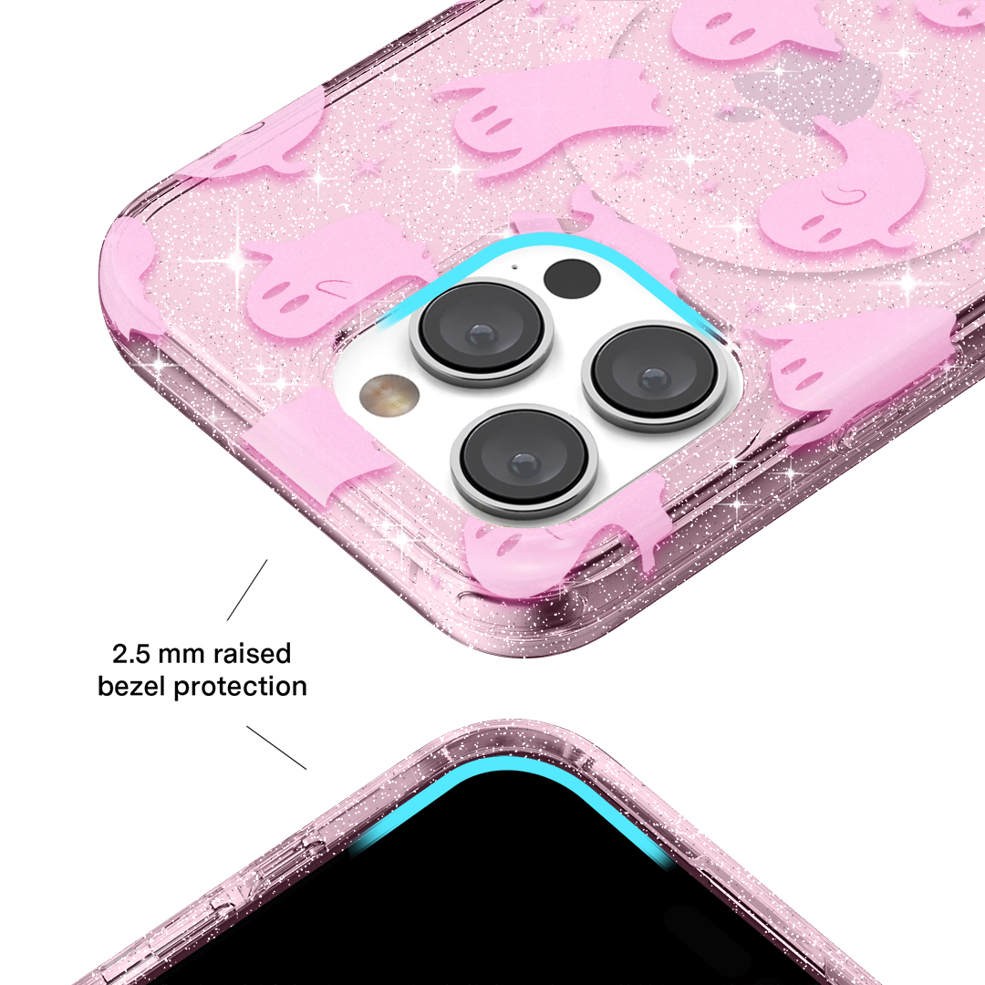 Ghosted Pink Glitter iPhone Case