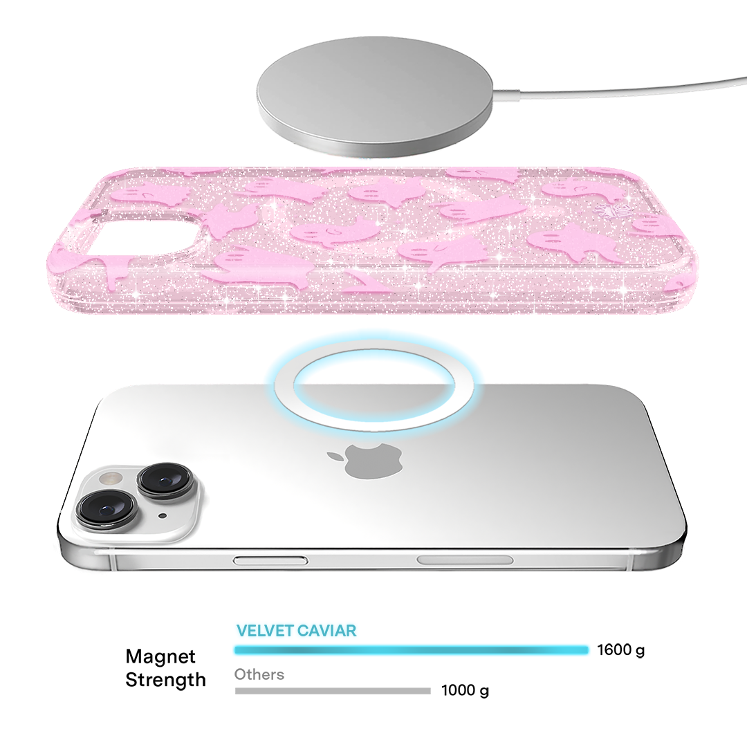 Ghosted Pink Glitter iPhone Case