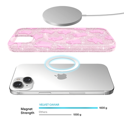 Ghosted Pink Glitter iPhone Case