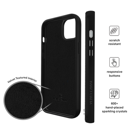 Black Caviar Crystals iPhone Case