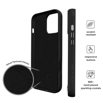 Black Caviar Crystals iPhone Case