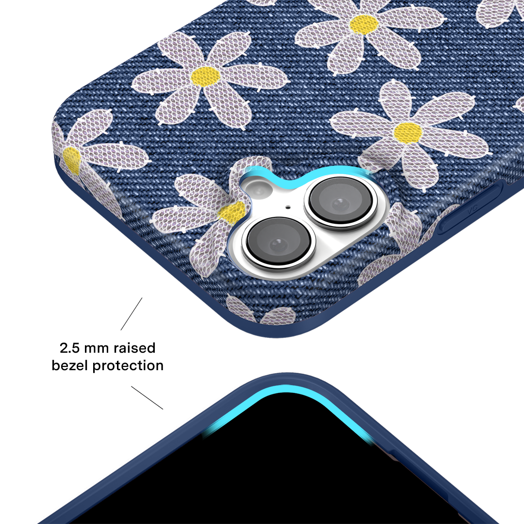 Denim Daisy iPhone Case