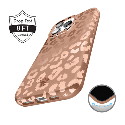 Bronze Chrome Leopard iPhone Case