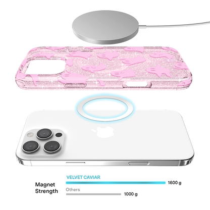 Ghosted Pink Glitter iPhone Case