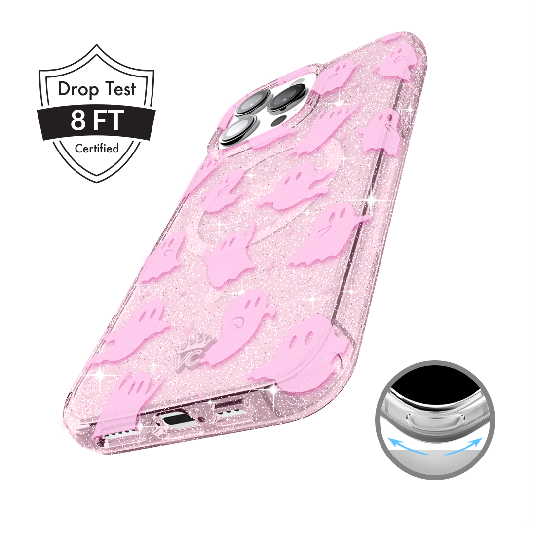 Ghosted Pink Glitter iPhone Case