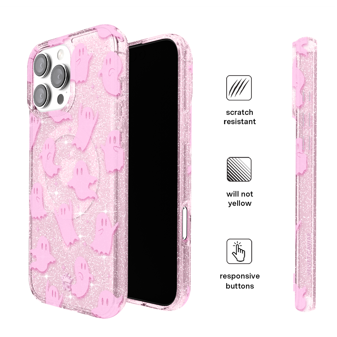 Ghosted Pink Glitter iPhone Case