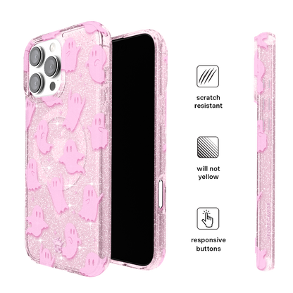 Ghosted Pink Glitter iPhone Case