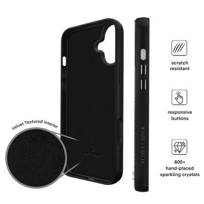Black Caviar Crystals iPhone Case