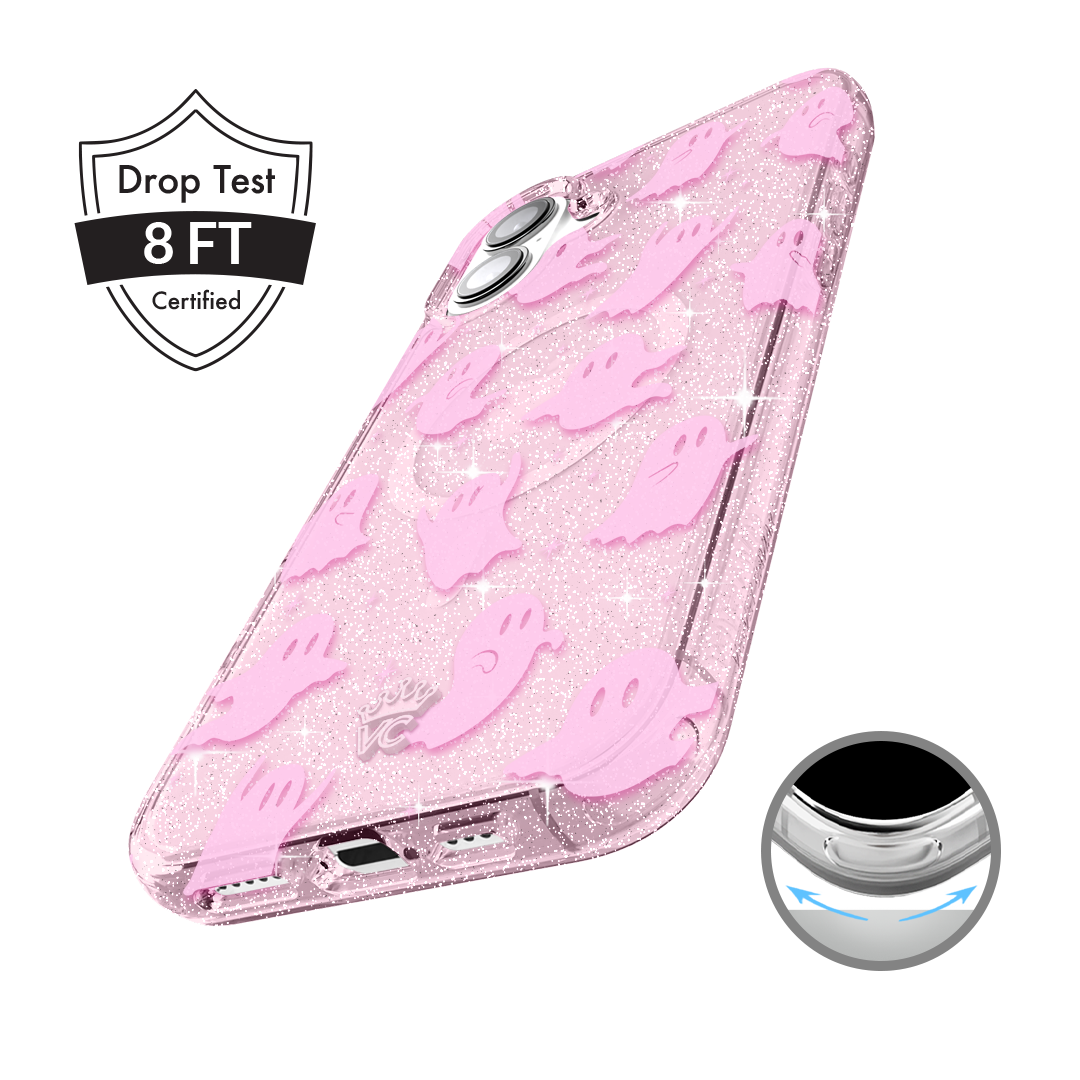 Ghosted Pink Glitter iPhone Case