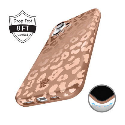 Bronze Chrome Leopard iPhone Case