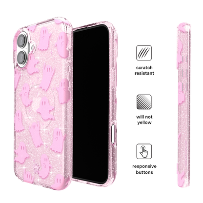 Ghosted Pink Glitter iPhone Case