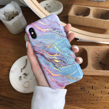 Holo Moonstone Marble iPhone Case