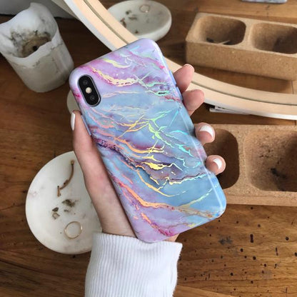 Holo Moonstone Marble iPhone Case