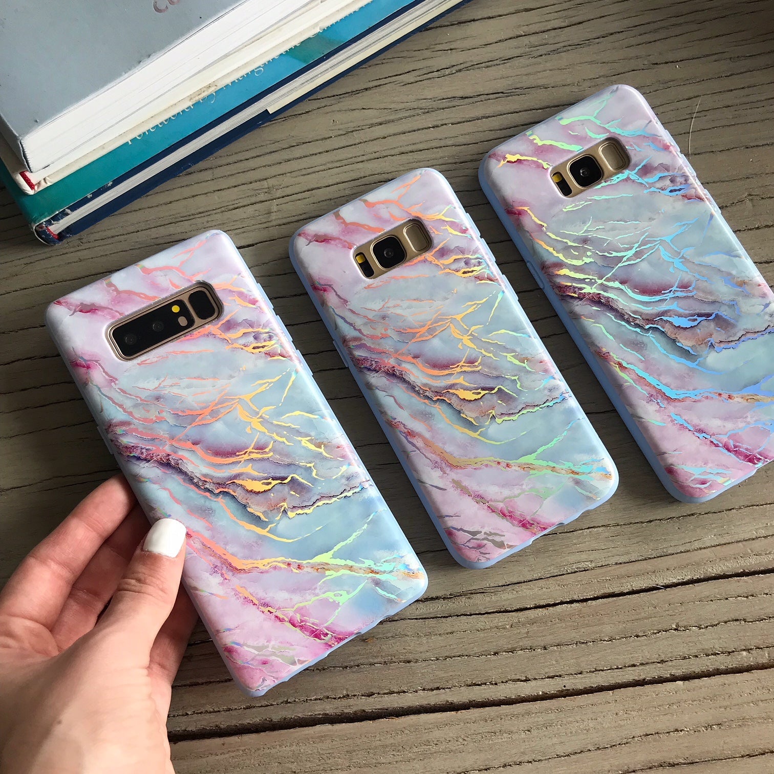 Holo Moonstone Marble Samsung Galaxy Case