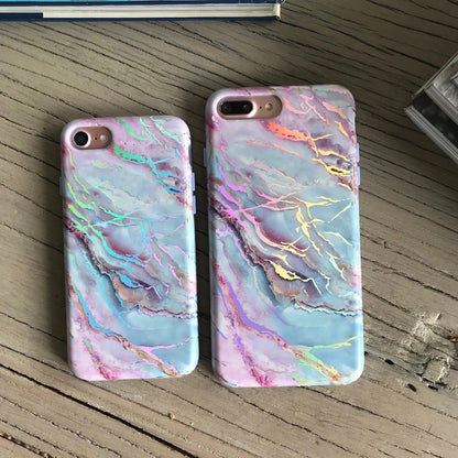 Holo Moonstone Marble iPhone Case