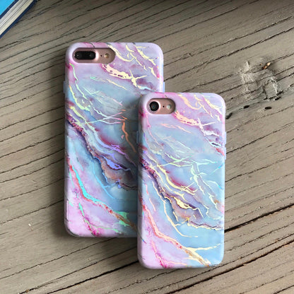 Holo Moonstone Marble iPhone Case