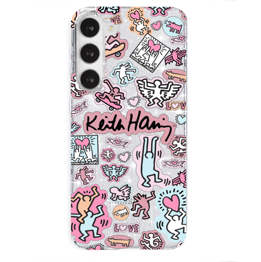 Keith Haring Pastel Glitter Samsung Case