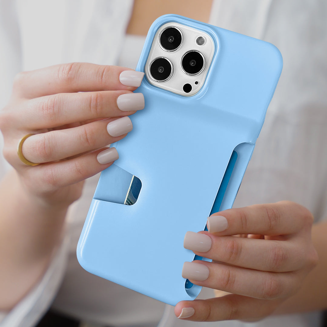 Light Blue iPhone Wallet Case