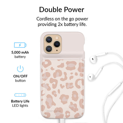 Blush Leopard iPhone Charging Case