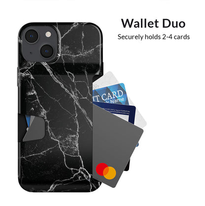 Black Marble Iphone Wallet Case