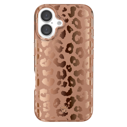 Bronze Chrome Leopard iPhone Case