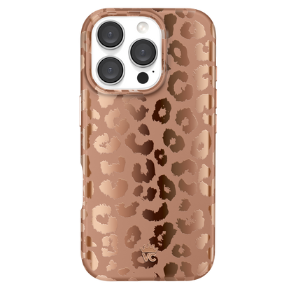 Bronze Chrome Leopard iPhone Case