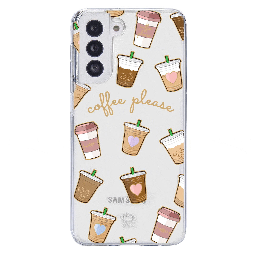 Coffee First Clear Samsung Galaxy Case