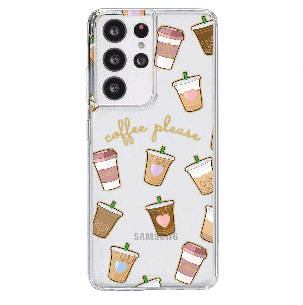 Coffee First Clear Samsung Galaxy Case