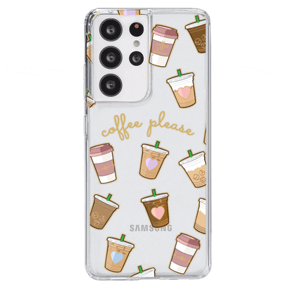 Coffee First Clear Samsung Galaxy Case