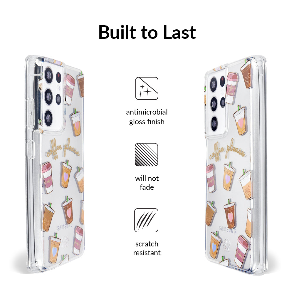 Coffee First Clear Samsung Galaxy Case