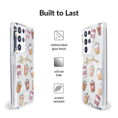 Coffee First Clear Samsung Galaxy Case