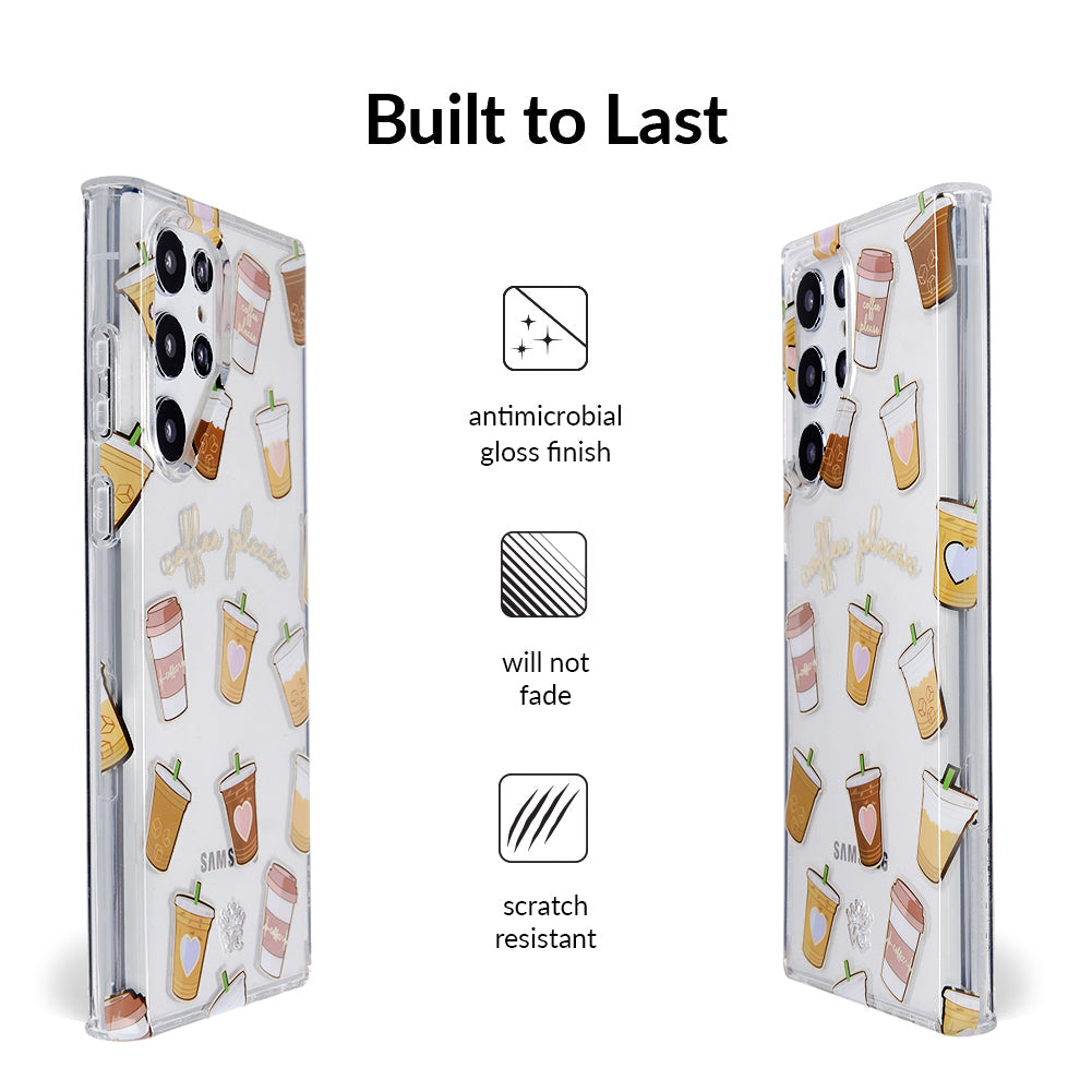 Coffee First Clear Samsung Galaxy Case