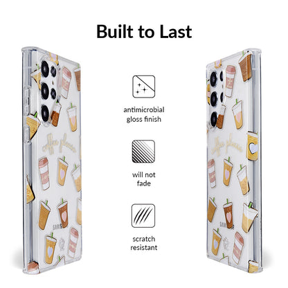 Coffee First Clear Samsung Galaxy Case