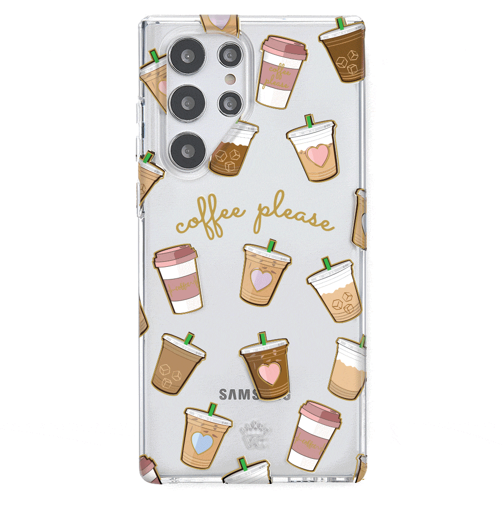 Coffee First Clear Samsung Galaxy Case