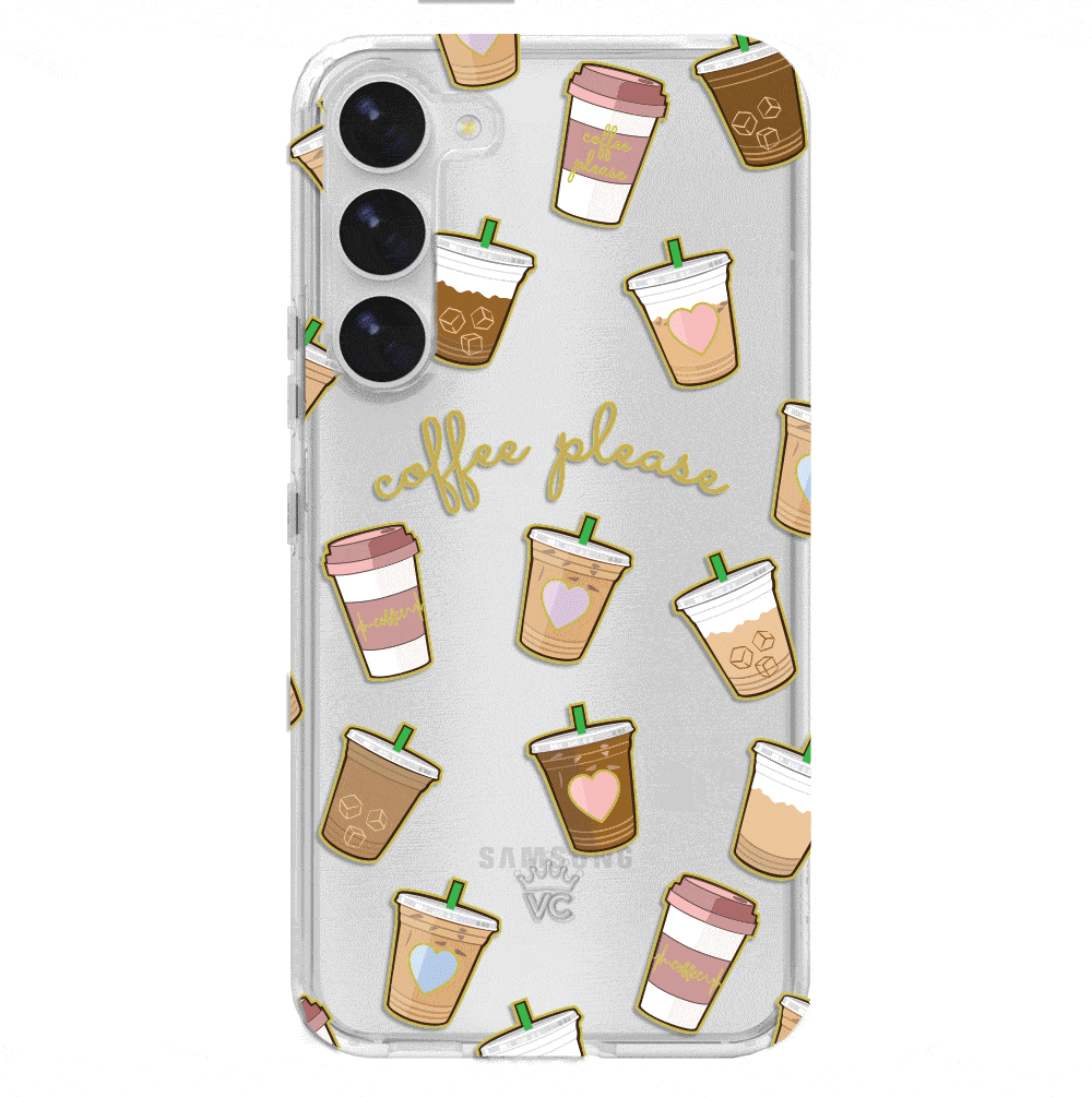 Coffee First Clear Samsung Galaxy Case