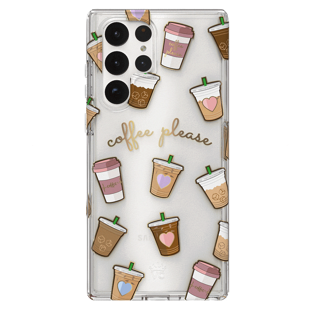 Coffee First Clear Samsung Galaxy Case